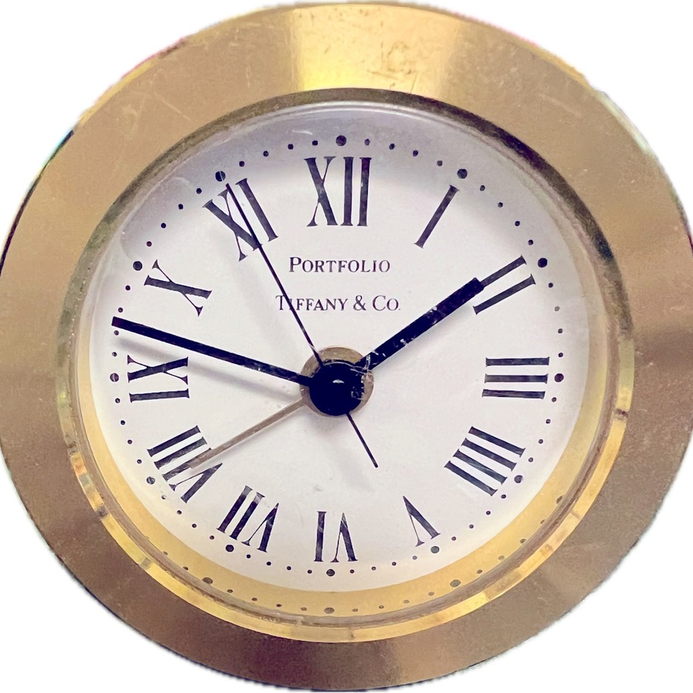 Tiffany & Co. Gold Desk Clock